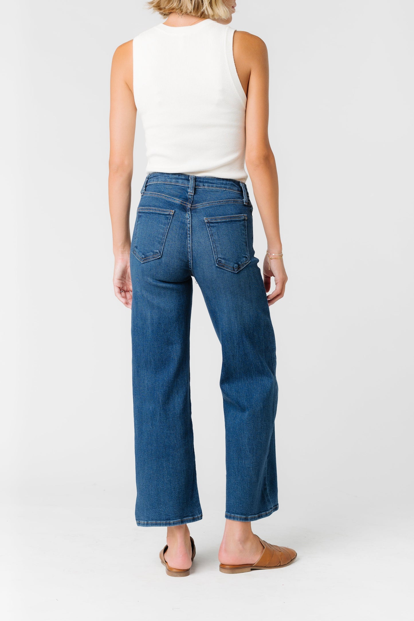 Rebbie Wide Leg denim - Dark Denim WOMEN'S DENIM Just Panmaco Inc.