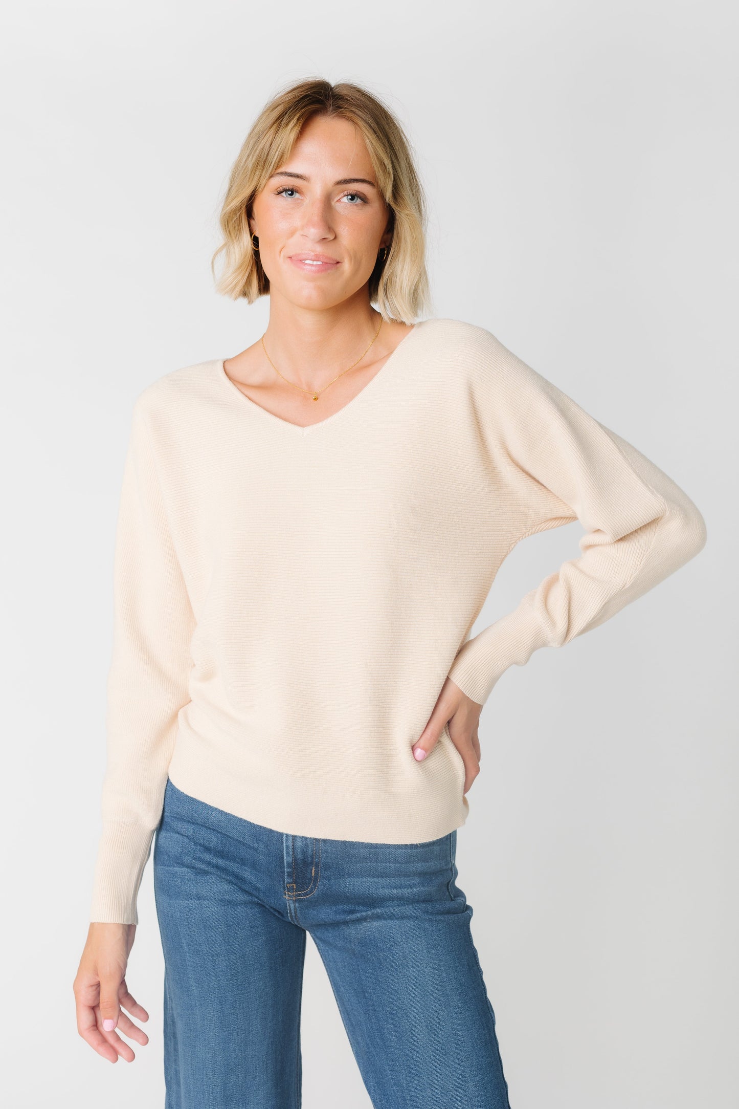 Vanilla Vneck Sweater WOMEN'S SWEATERS Be Cool
