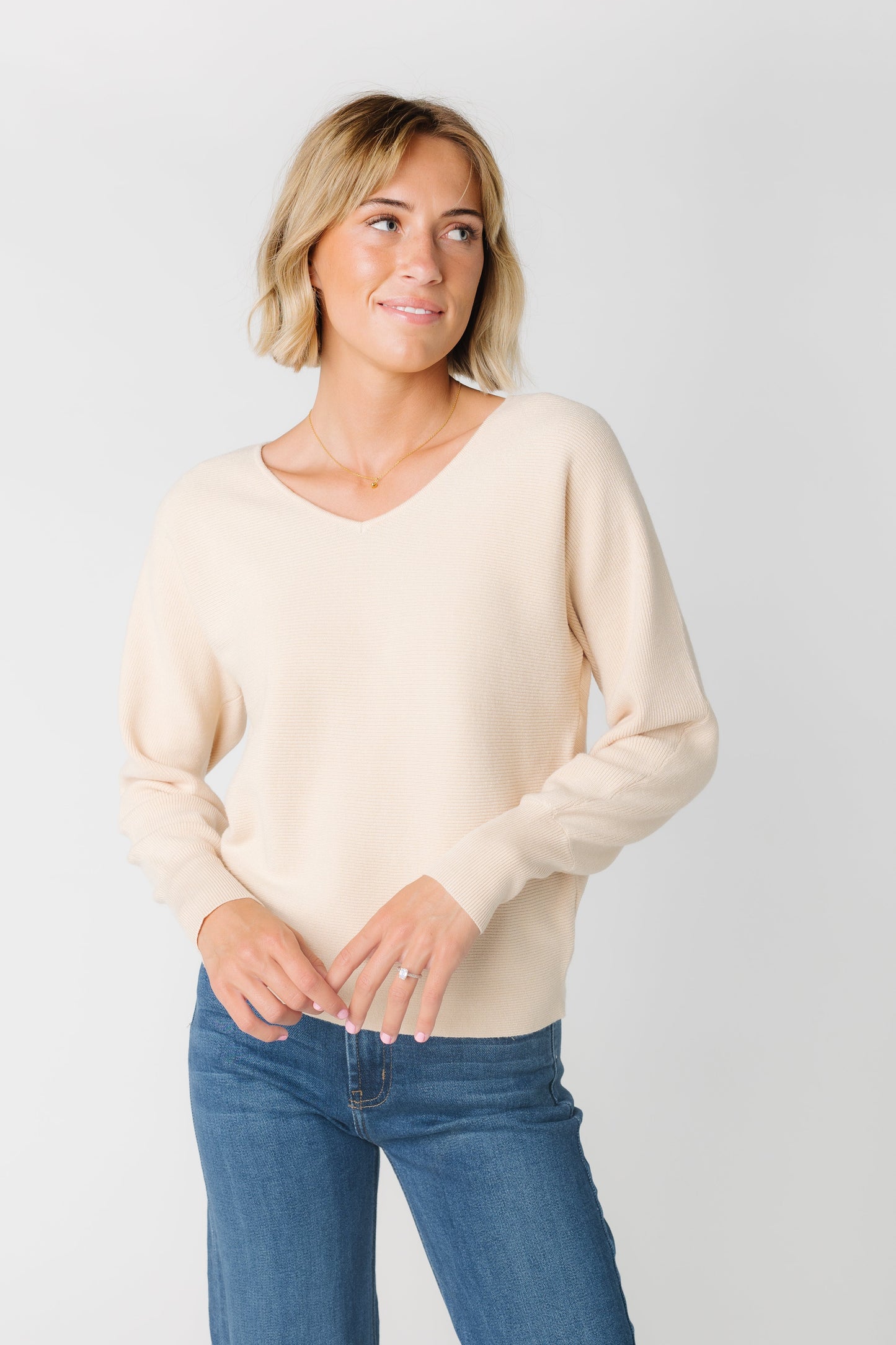 Vanilla Vneck Sweater WOMEN'S SWEATERS Be Cool