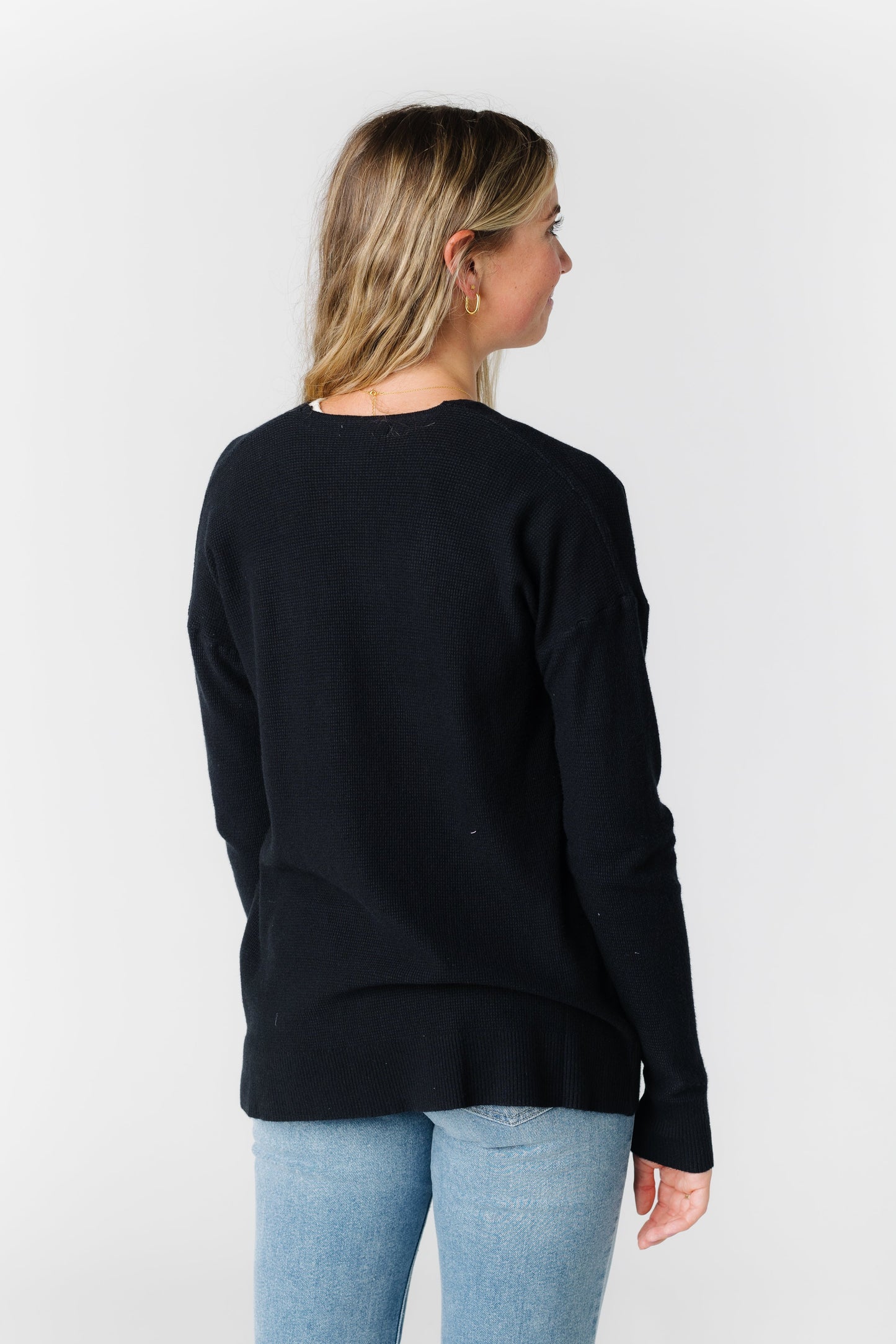 Waffle Sweater Cardigan WOMEN'S CARDIGAN Tea N Rose