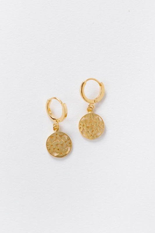 Cove Flower Huggies WOMEN'S EARINGS Cove Accessories Gold OS