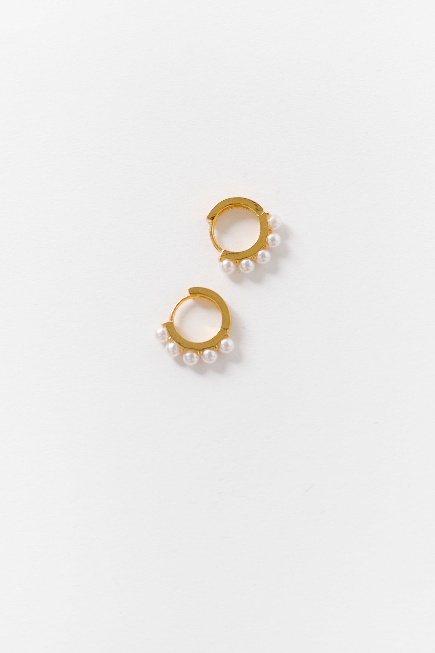 Cove Pearl Huggies WOMEN'S EARINGS Cove Accessories Gold OS