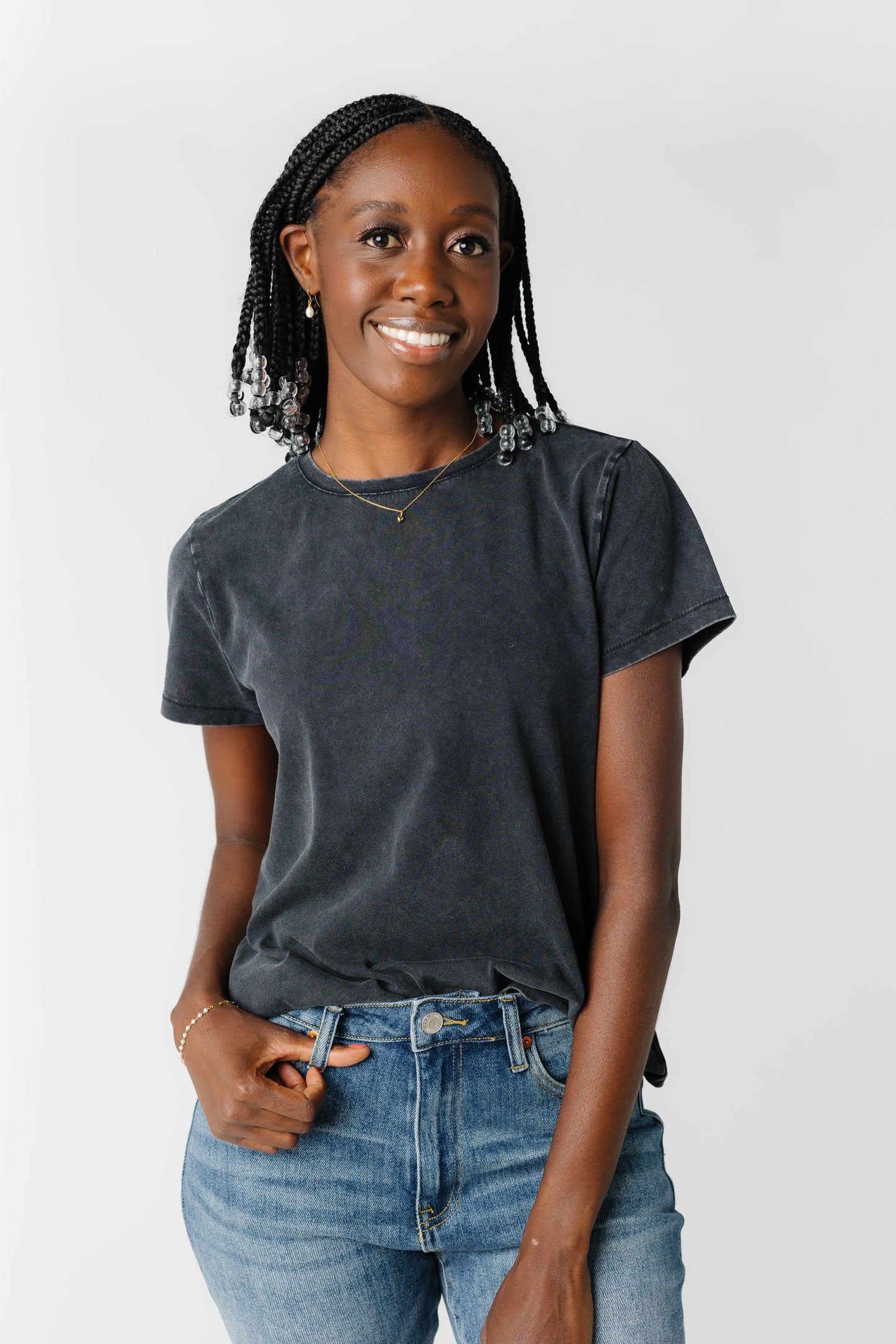 Asher Tee - Washed Black WOMEN'S T-SHIRT Thread & Supply