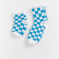 Cove Kids Checker Retro Socks KID'S SOCKS Cove Accessories Blue 0-6 mth 