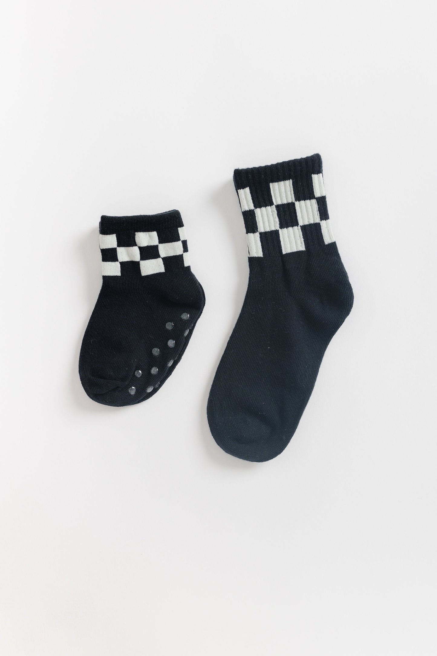 Cove Kids Checker Retro Socks KID'S SOCKS Cove Accessories Black 0-6 mth