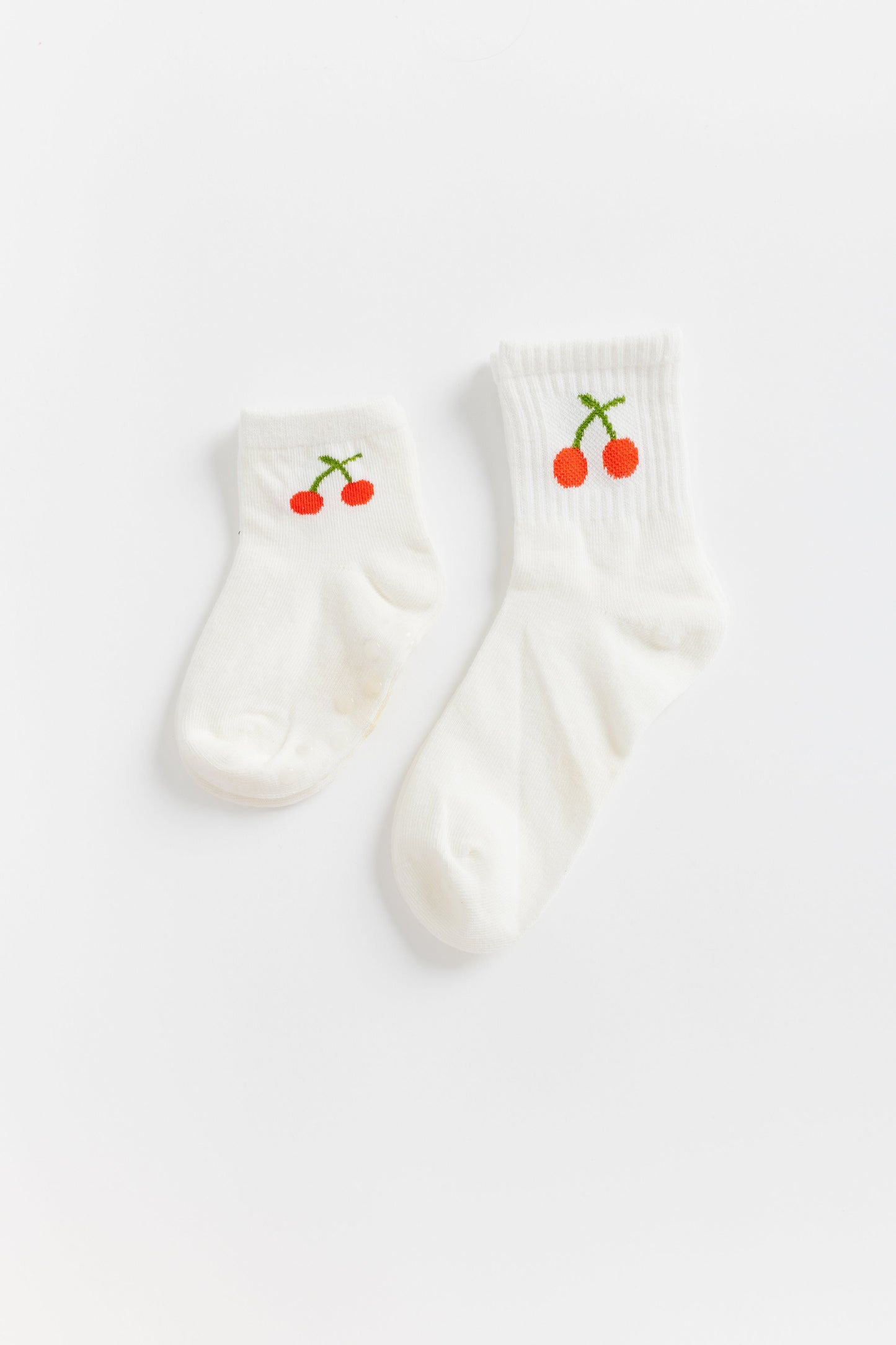 Cove Kids Cherry Socks KID'S SOCKS Cove Accessories White/Red 0-6 mth