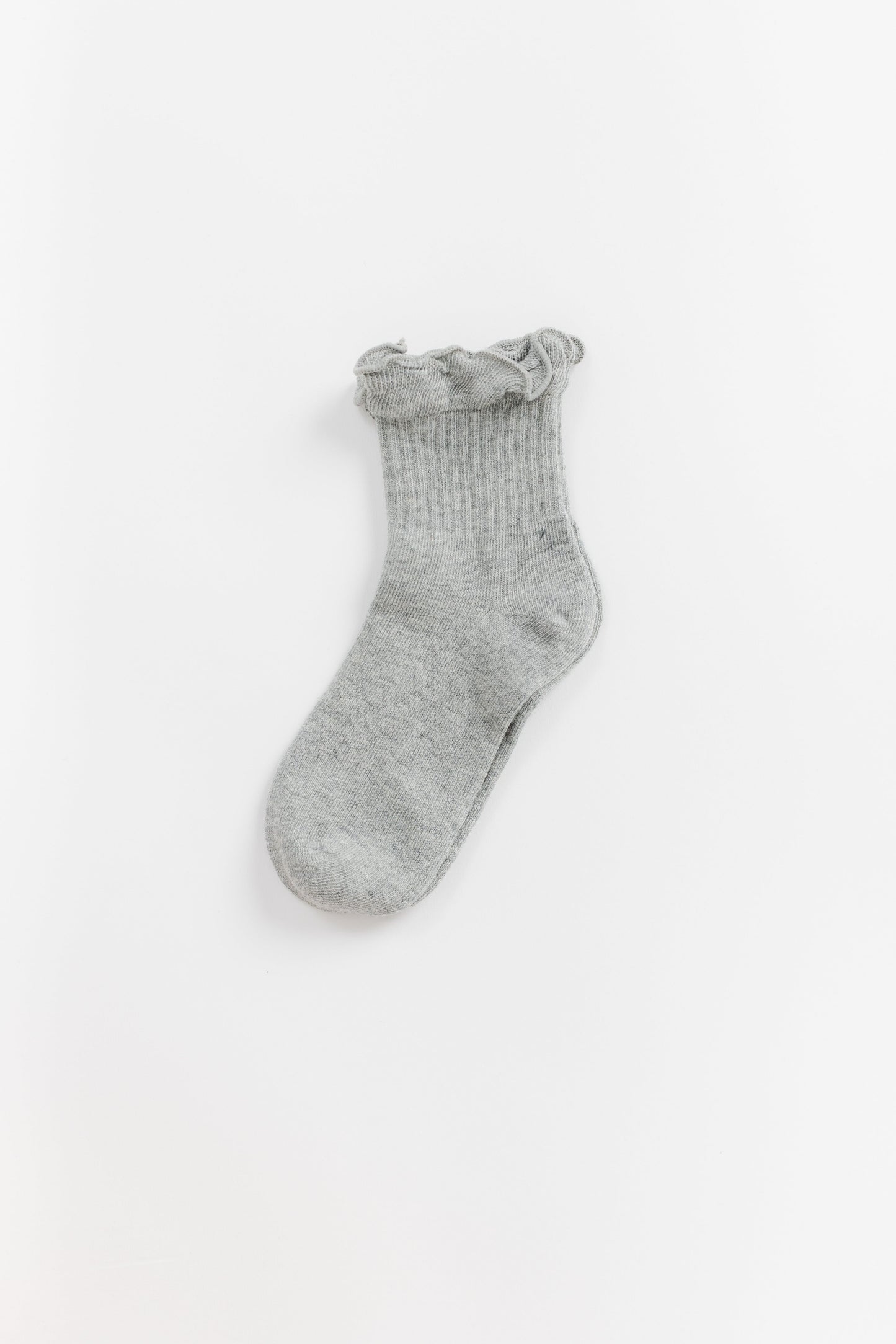 Cove Kids Ruffle Quarter Socks KID'S SOCKS Cove Accessories Grey 2-3 yr