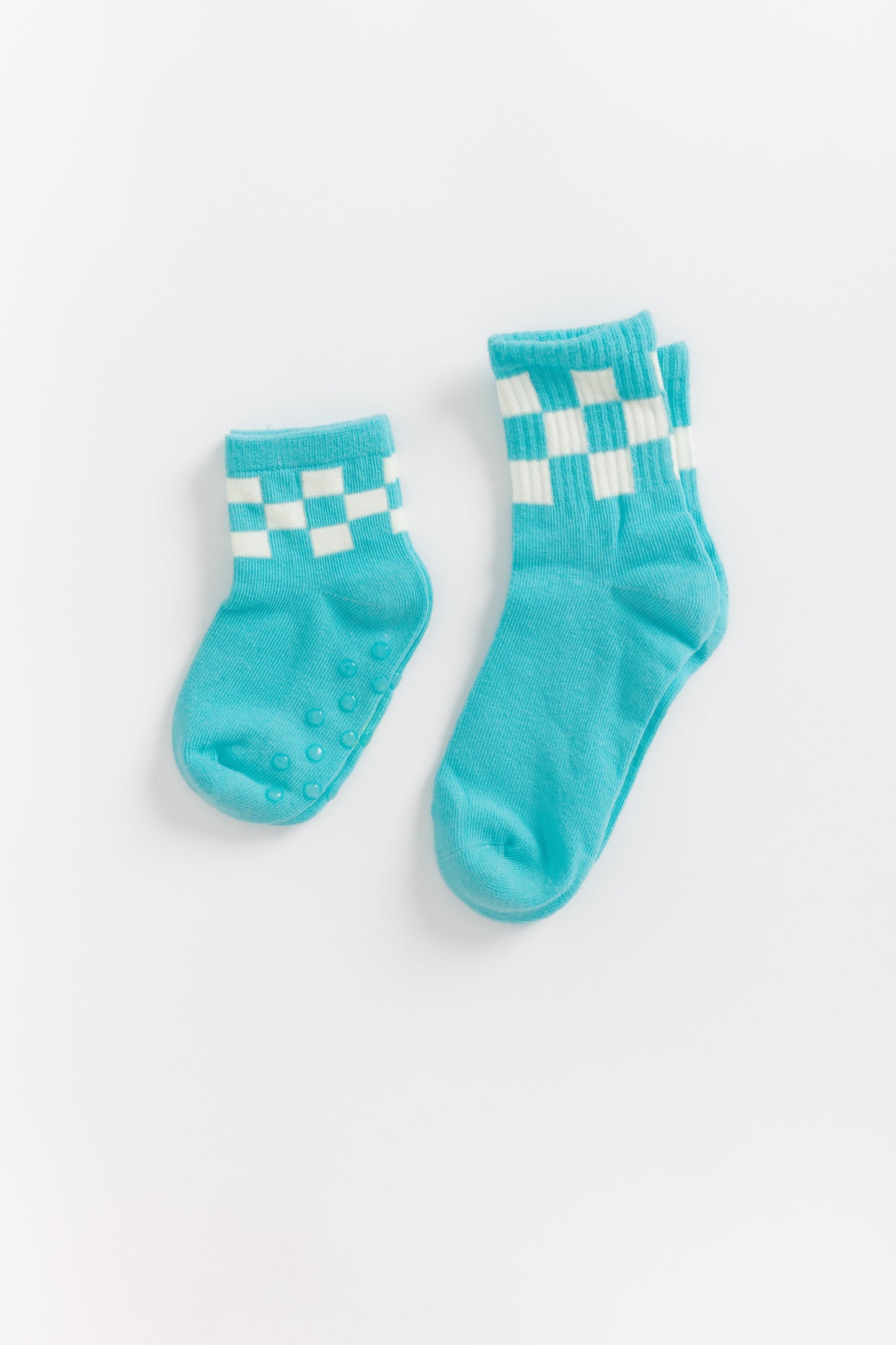 Cove Kids Checker Retro Socks KID'S SOCKS Cove Accessories Teal 0-6 mth 