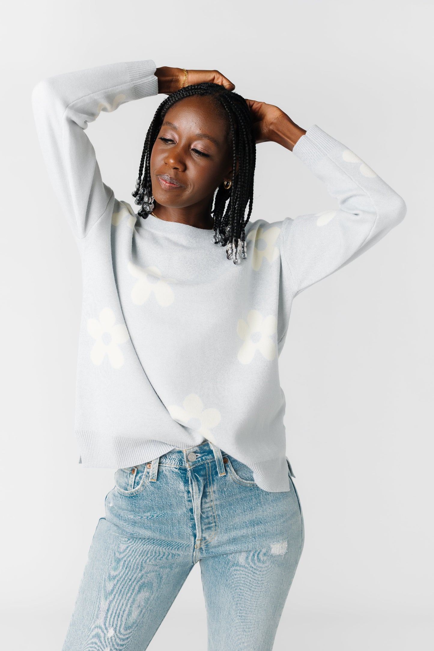 In The Isle Sweater WOMEN'S SWEATERS Tea N Rose Blue L