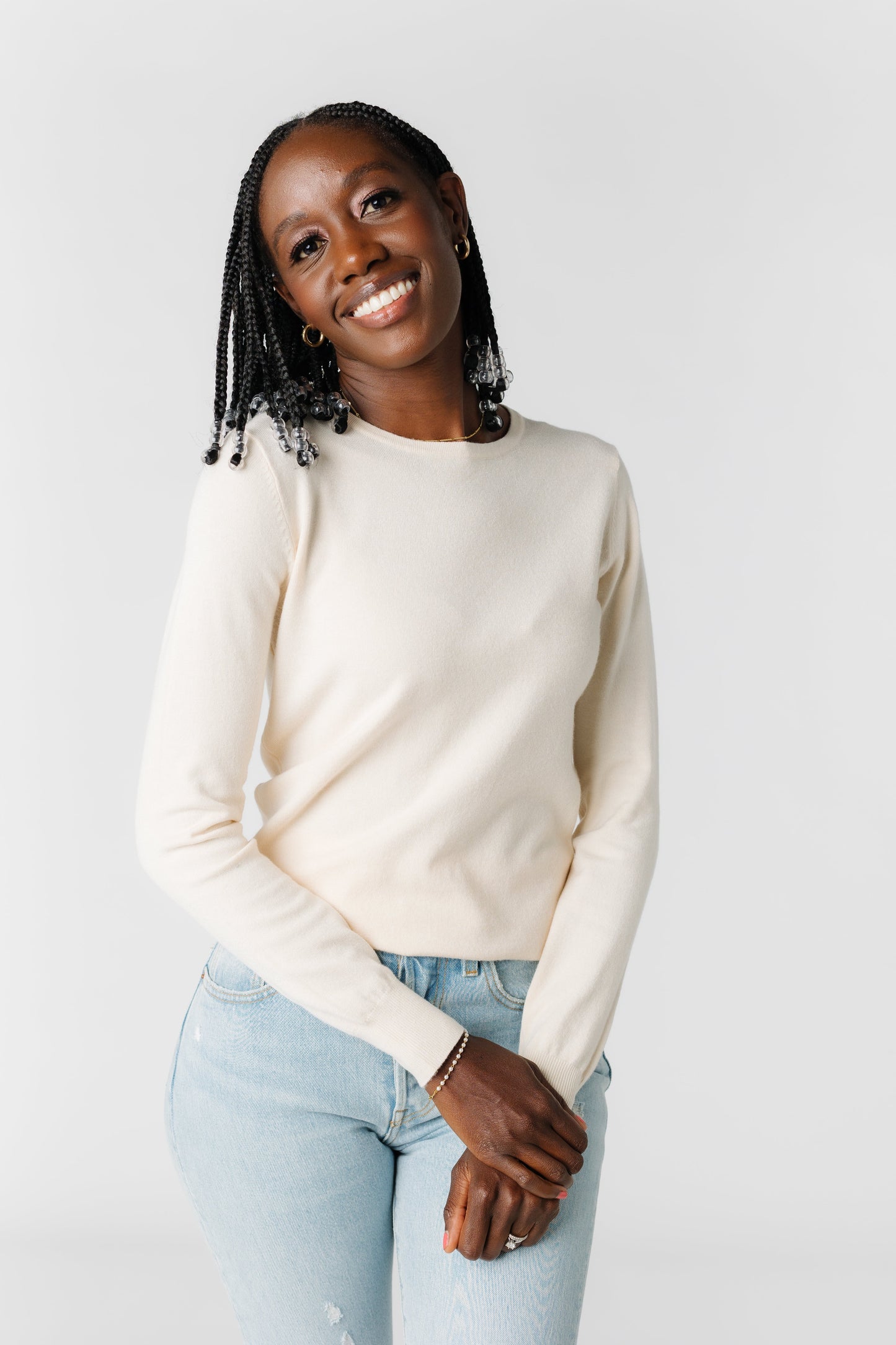 Light Weight Sweater WOMEN'S SWEATERS Be Cool Vanilla L