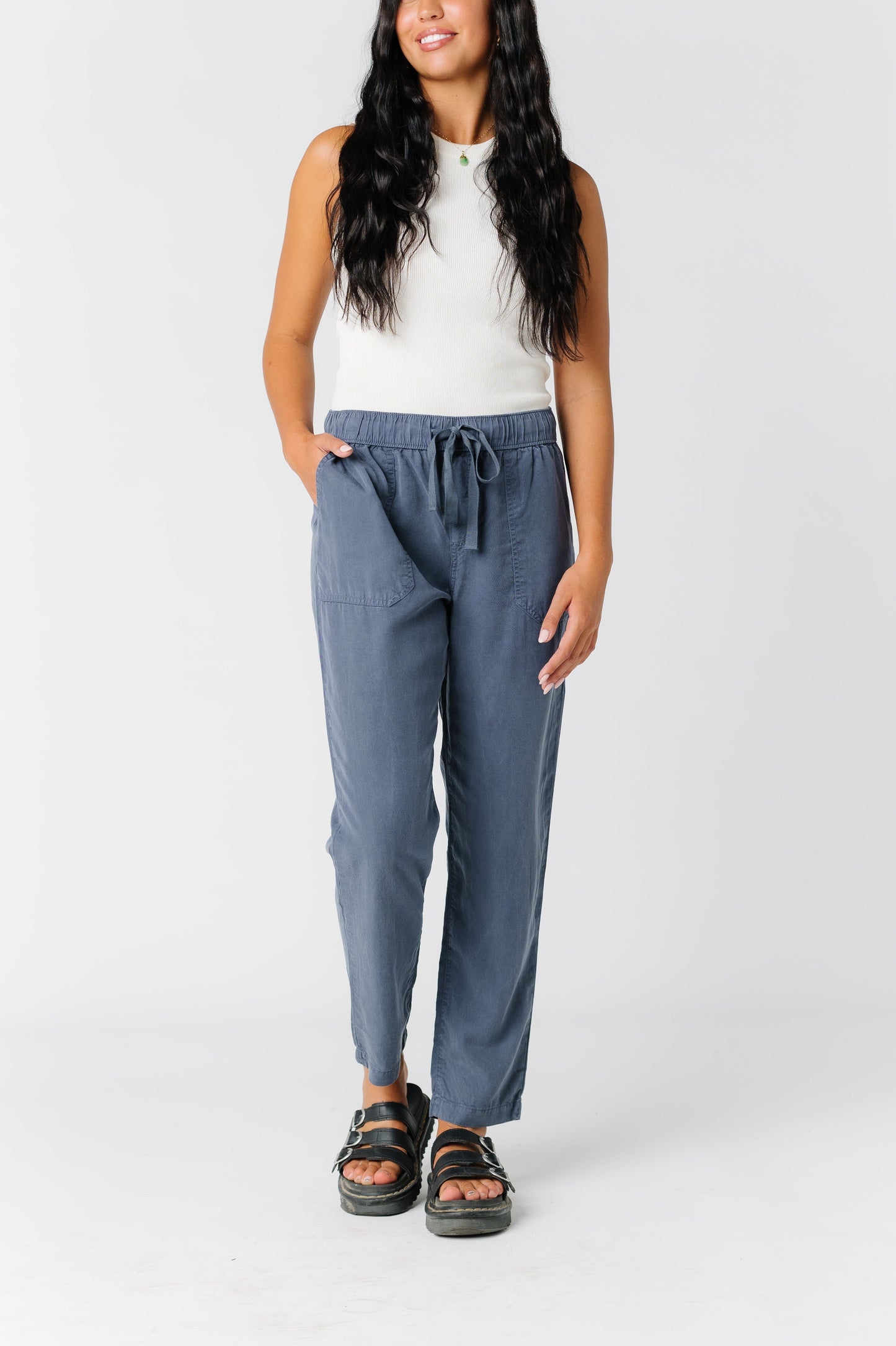 Traveling Drawstring Pocket Pants WOMEN'S PANTS Be Cool