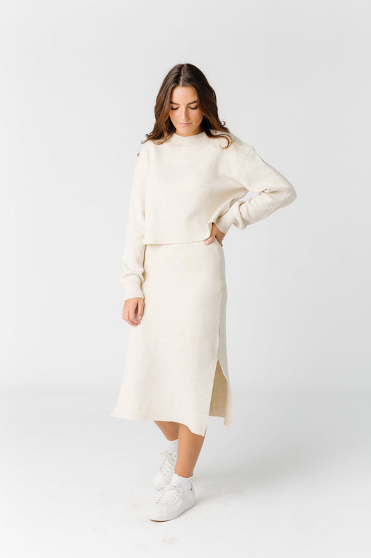 Willow Sweater Skirt Set Cream L Women's Set Wishlist 