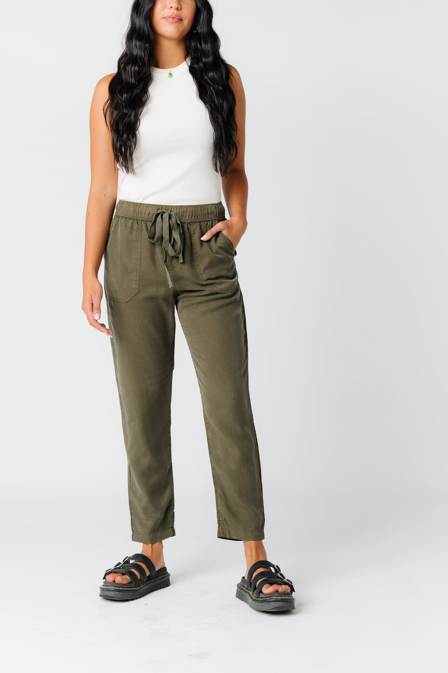 Traveling Drawstring Pocket Pants WOMEN'S PANTS Be Cool