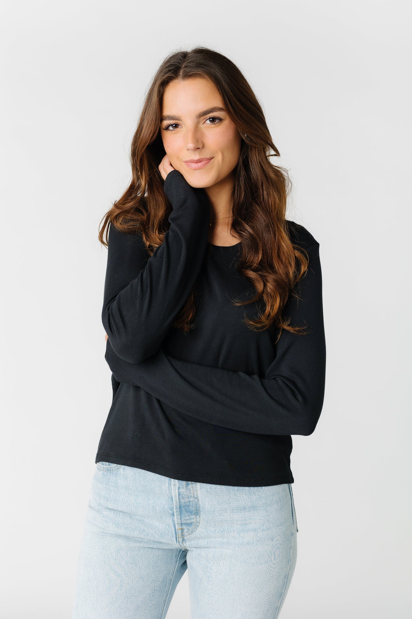 Lauren Top Long Sleeve WOMEN'S TOP Thread & Supply Black L