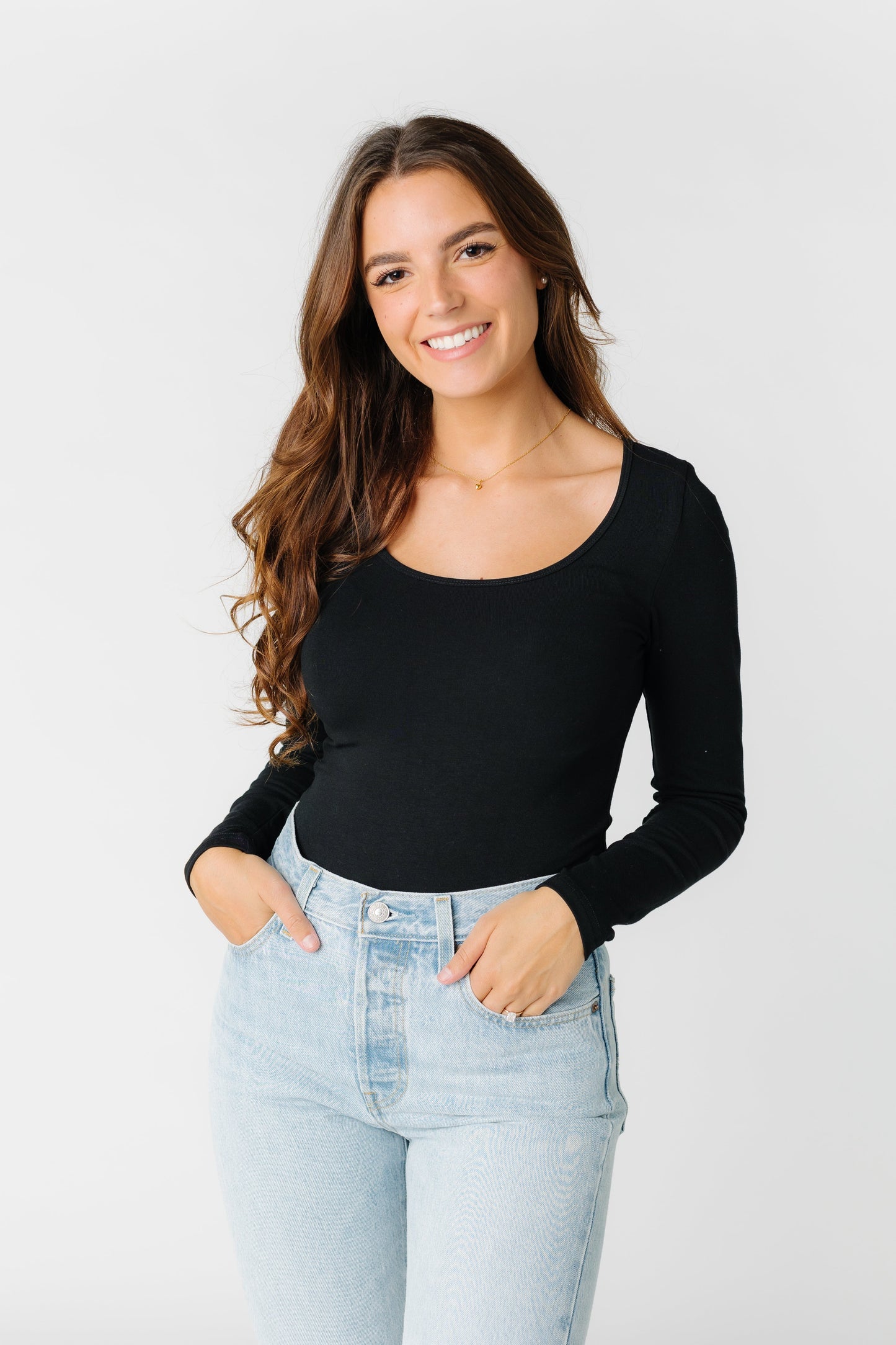 Solid Jersey Crop Top WOMEN'S TOP Grade & Gather Black L