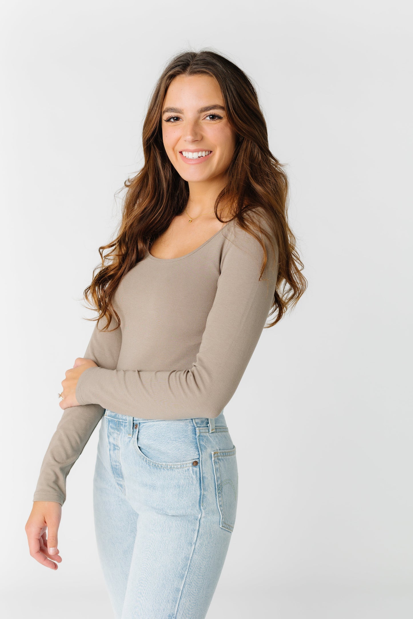 Solid Jersey Crop Top WOMEN'S TOP Grade & Gather Fawn L