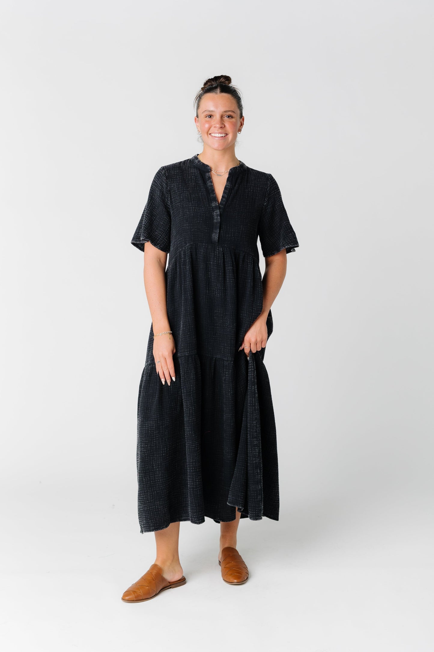 Brass & Roe Washed Pondering Dress WOMEN'S DRESS brass & roe Washed Black L