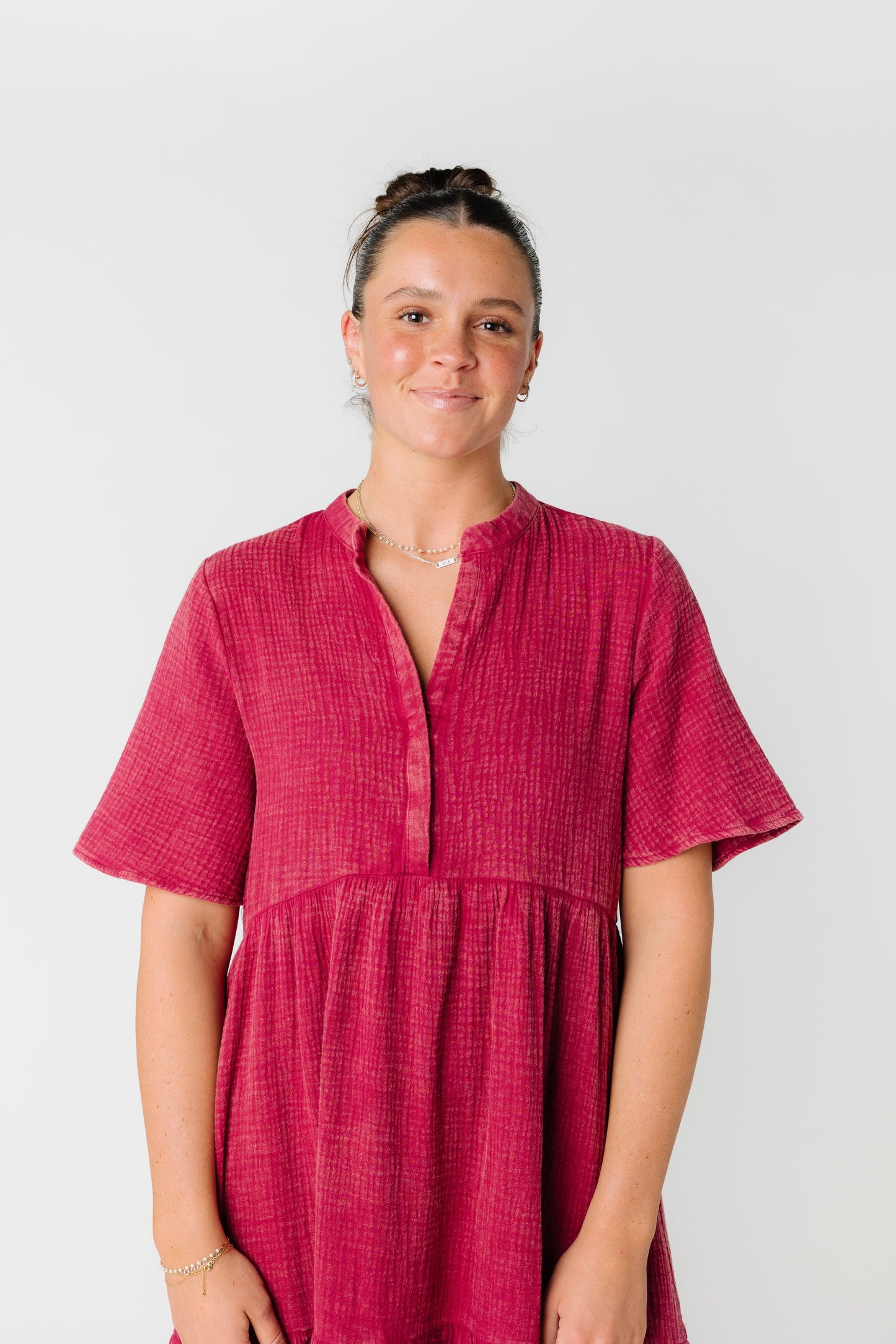 Brass & Roe Washed Pondering Dress WOMEN'S DRESS brass & roe Washed Berry L