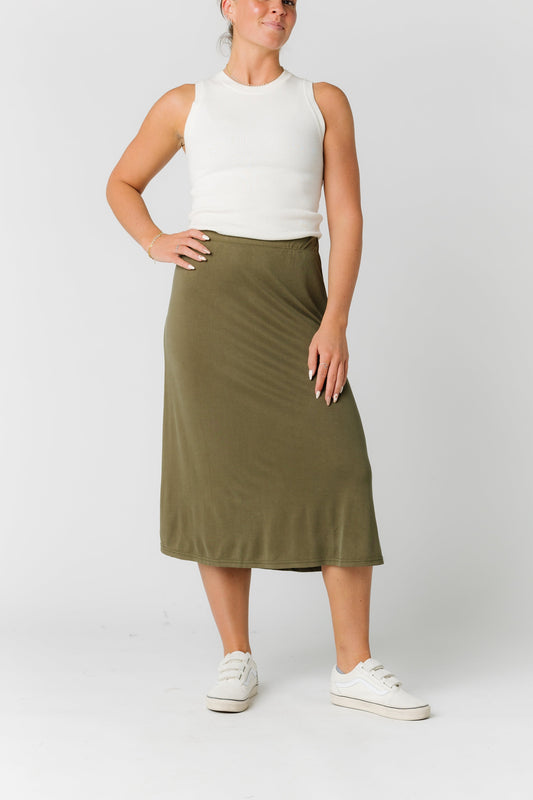 The Milena Skirt WOMEN'S SKIRTS Mod Ref Olive L 