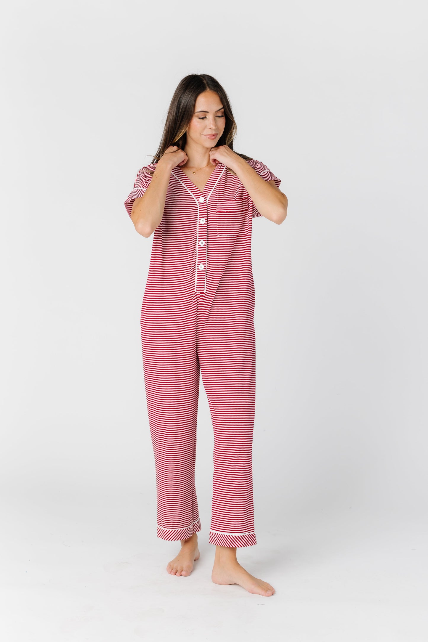 Striped Onesie Pajama - Petite WOMEN'S PAJAMAS brass & roe