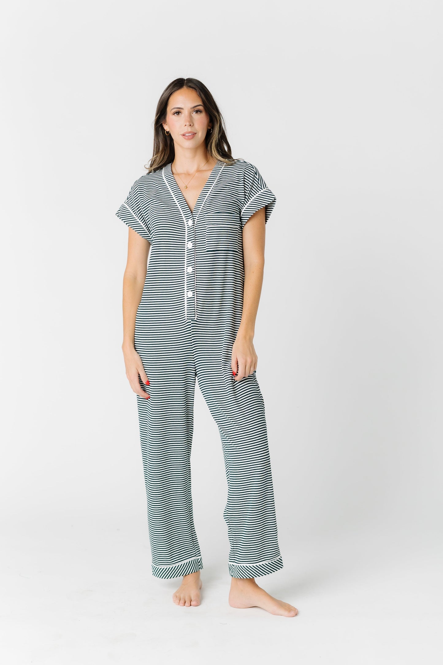 Striped Onesie Pajama - Petite WOMEN'S PAJAMAS brass & roe