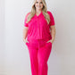 Wide Leg Pajama Set WOMEN'S PAJAMAS brass & roe Pink XL 