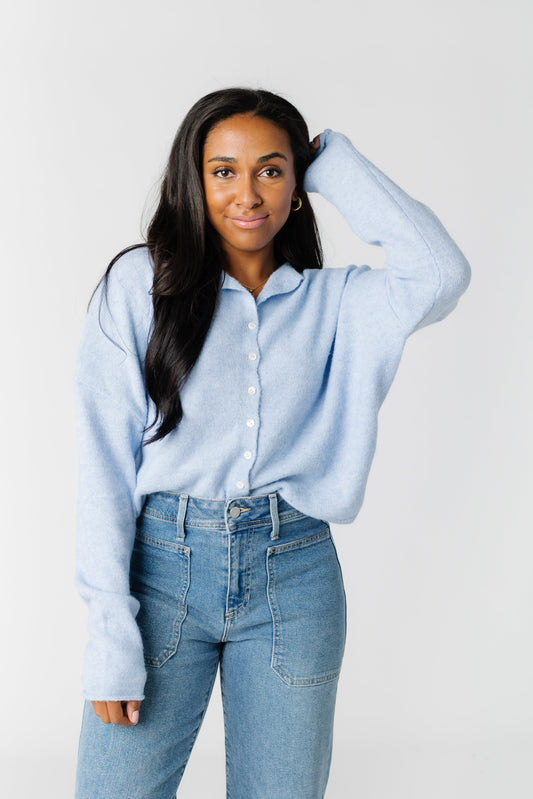 Aria Soft Cardigan WOMEN'S CARDIGAN Things Between Sky Blue L