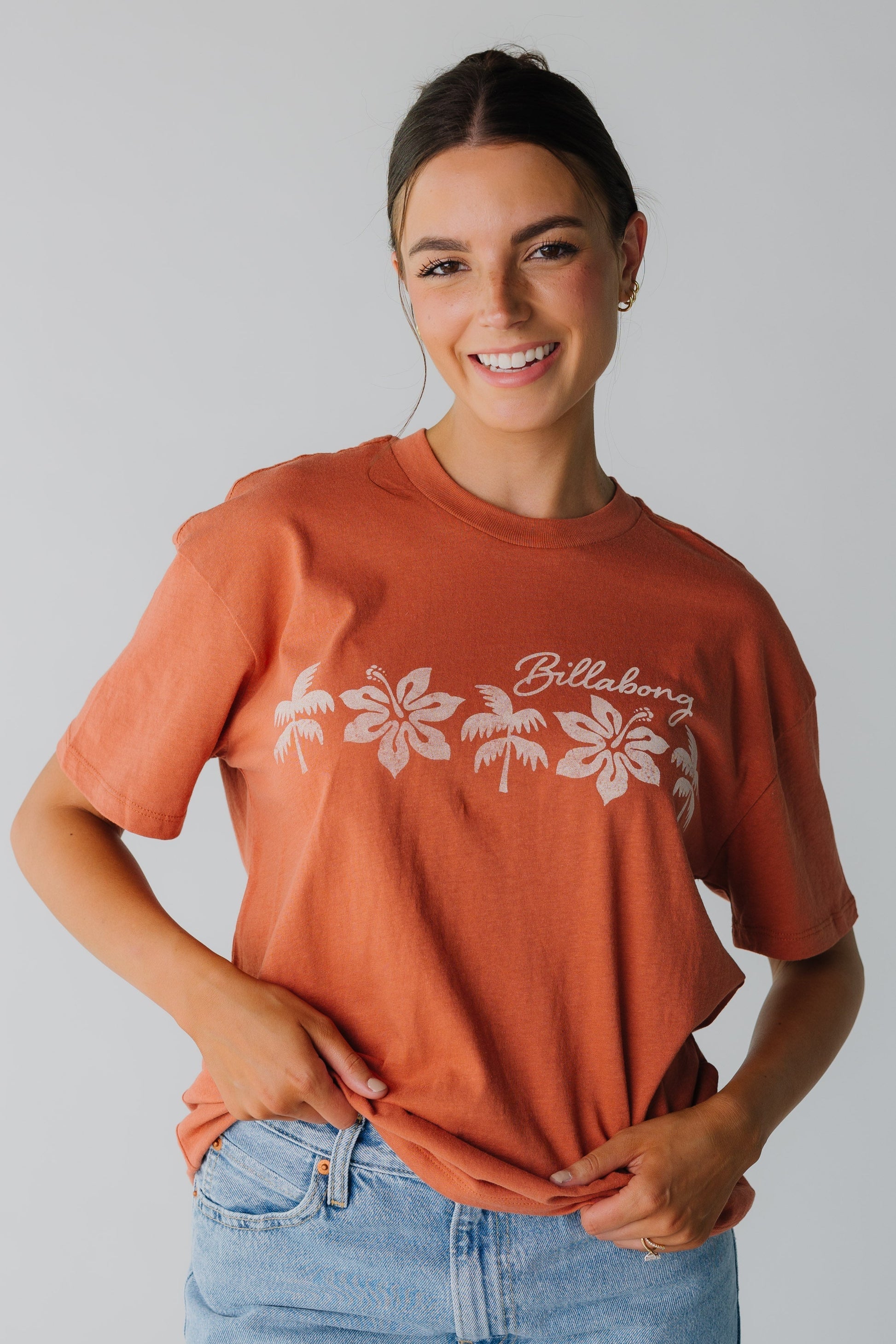 Billabong Garden Keeper Babe Graphic  Tee for women in rust