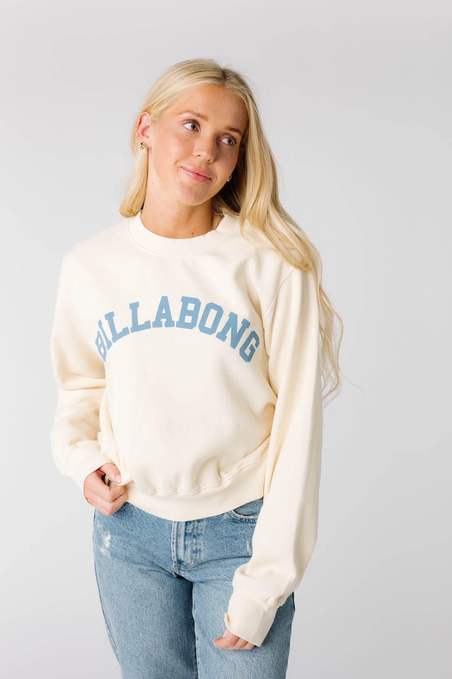 Modest Billabong cream long sleeve sweatshirt ABJFT00459