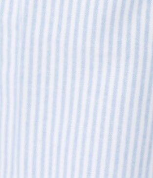 Blue and white stripe fabric swatch