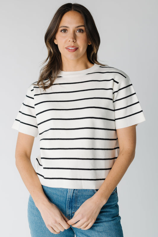 Katie Knit Top WOMEN'S TOP Mod Ref White-Black S