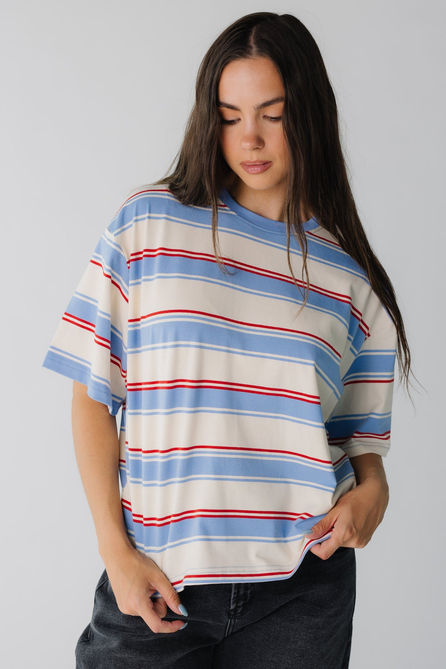 The Sunny Side Tee in baby blue