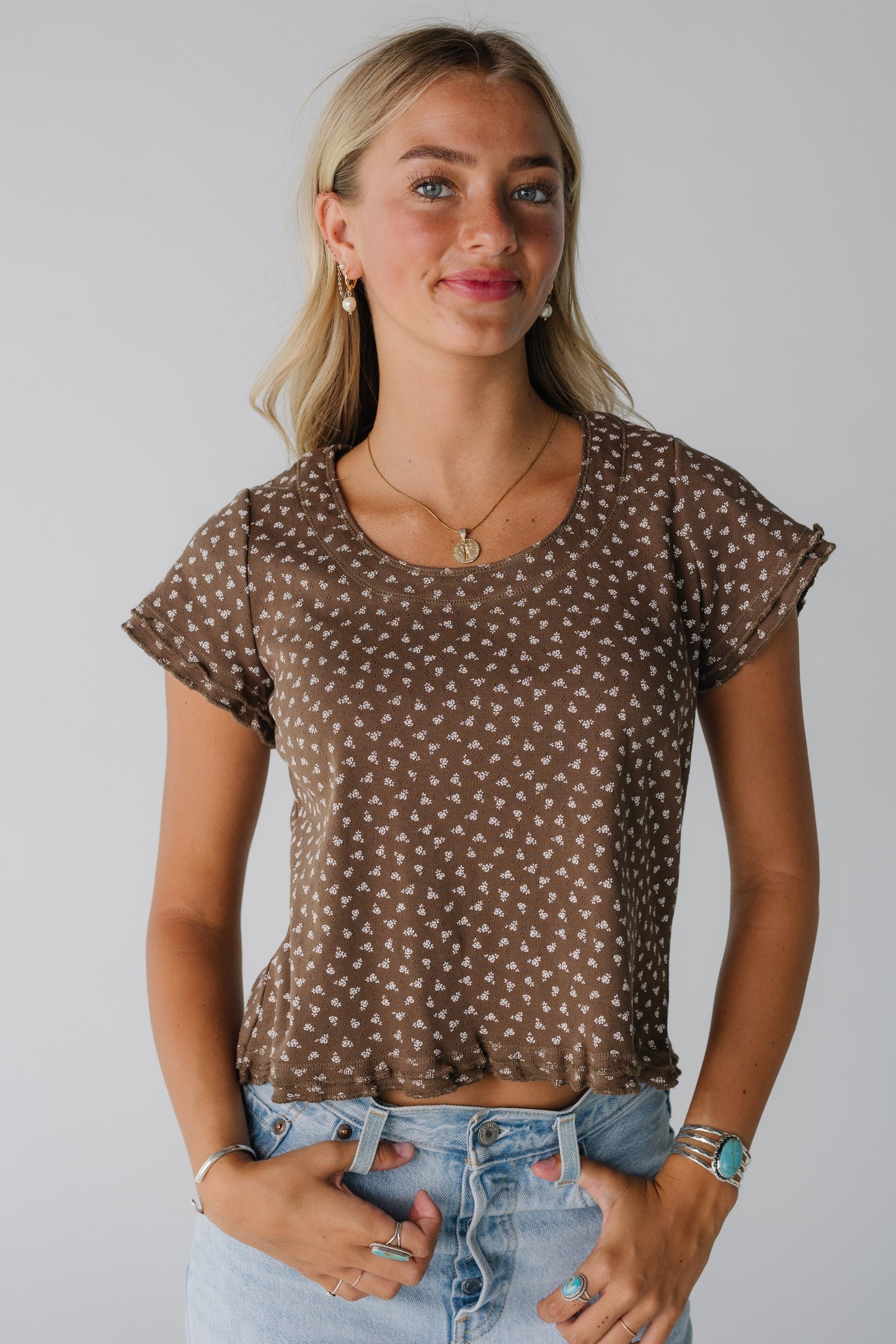 Brass & Roe Must Have Double Hem Tee- New WOMEN'S TOP brass & roe