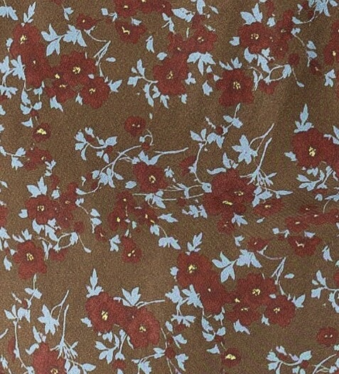 Brown floral print swatch