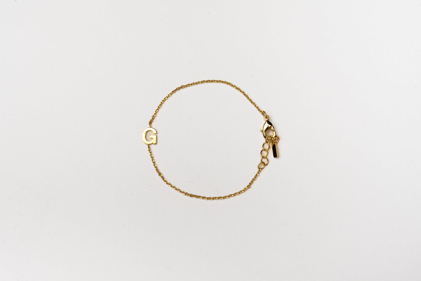 Cove Kid's Initial Bracelet KID'S BRACELET Cove Accessories 18k Gold Plated 0-6 Month/3.74" + 1/4" ext G