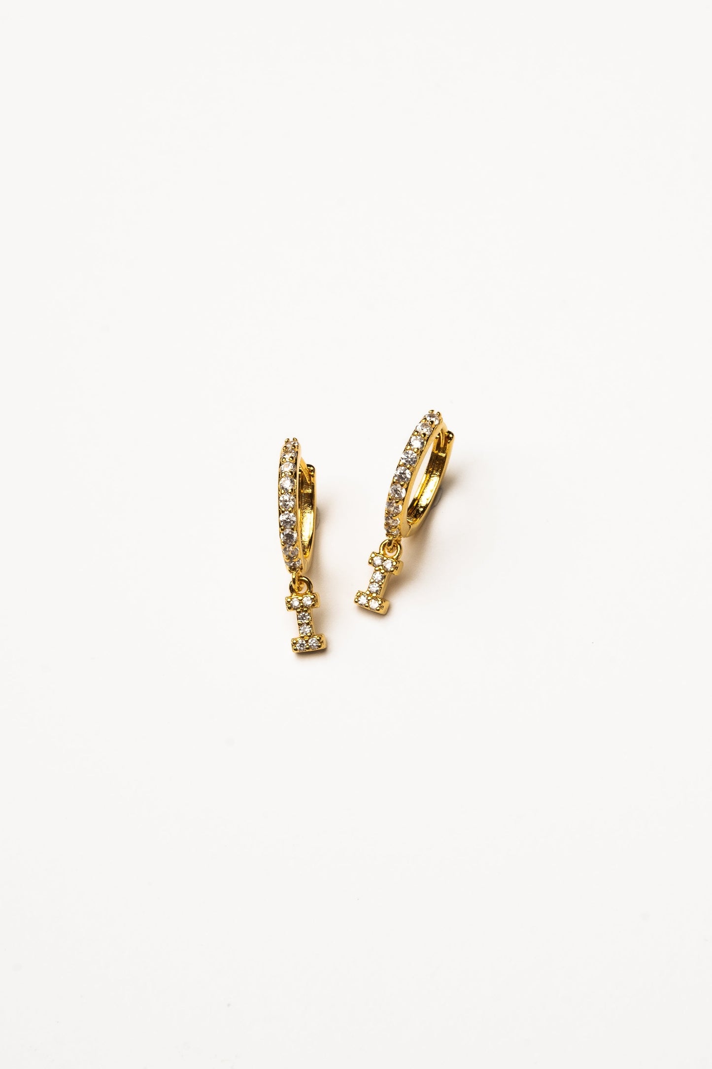 Cove Initial CZ Huggie WOMEN'S EARINGS Cove Accessories I 18k Gold Dipped