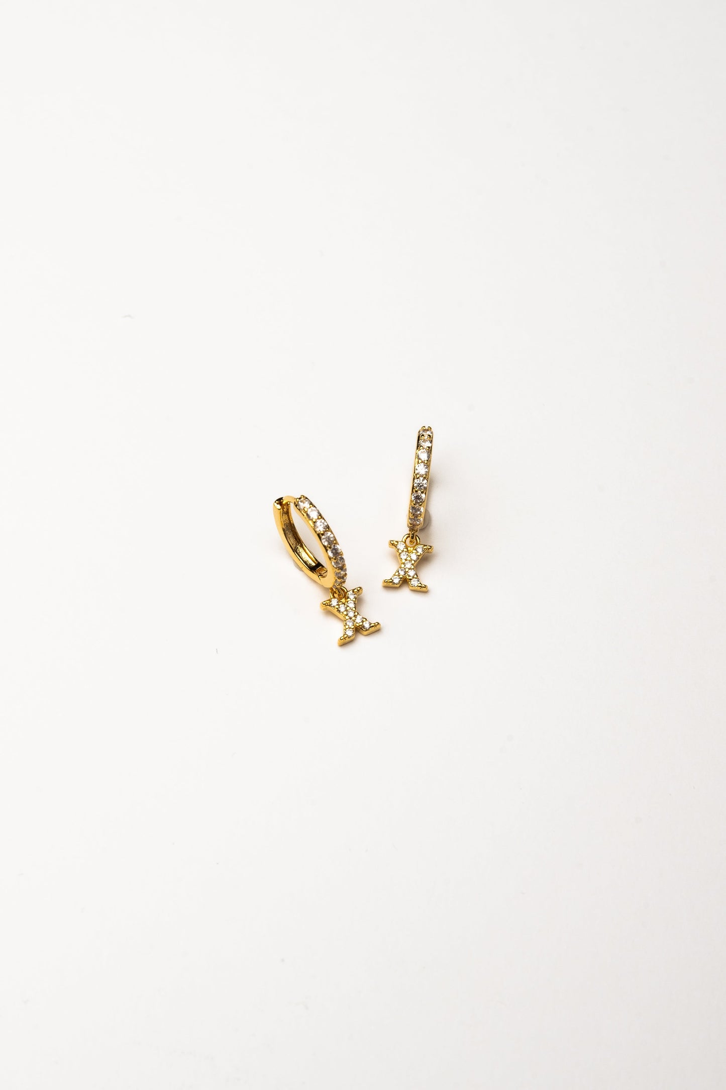 Cove Initial CZ Huggie WOMEN'S EARINGS Cove Accessories X 18k Gold Dipped