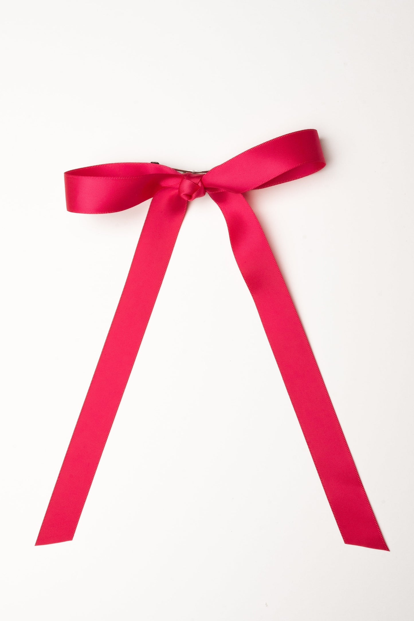 Satin Hair Bow WOMEN'S HAIR ACCESSORY Cove Accessories Bright Pink 5 1/2" wide x 8" long