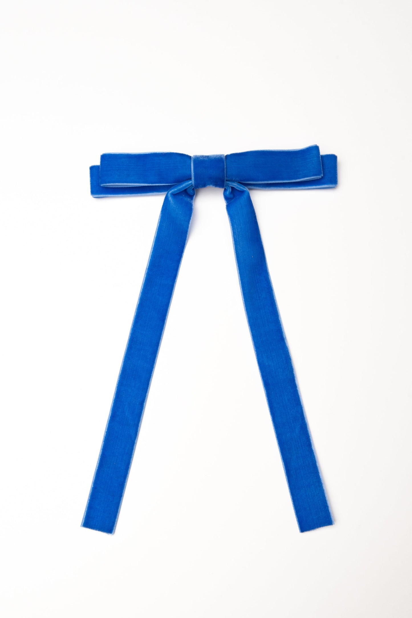 Velvet Hair Bow WOMEN'S HAIR ACCESSORY Cove Accessories Bright Blue 6" wide x 8" long