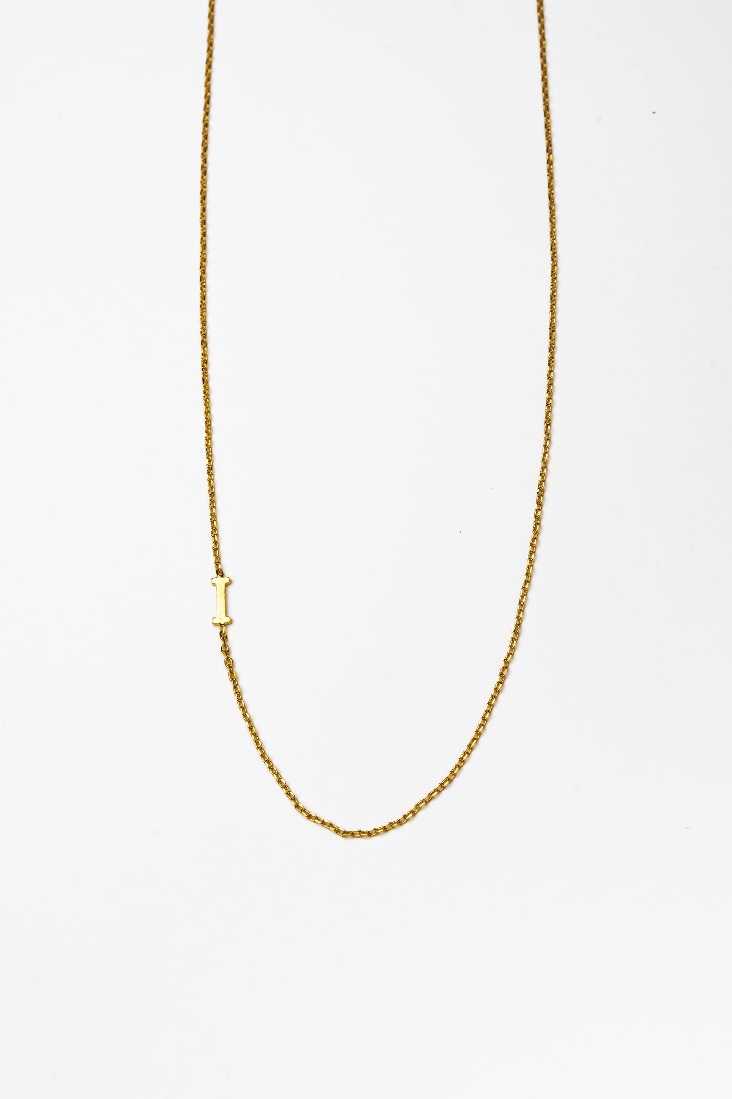 Cove Initial Necklace WOMEN'S NECKLACE Cove Accessories 18k Gold Plated 16" + 2" extender I