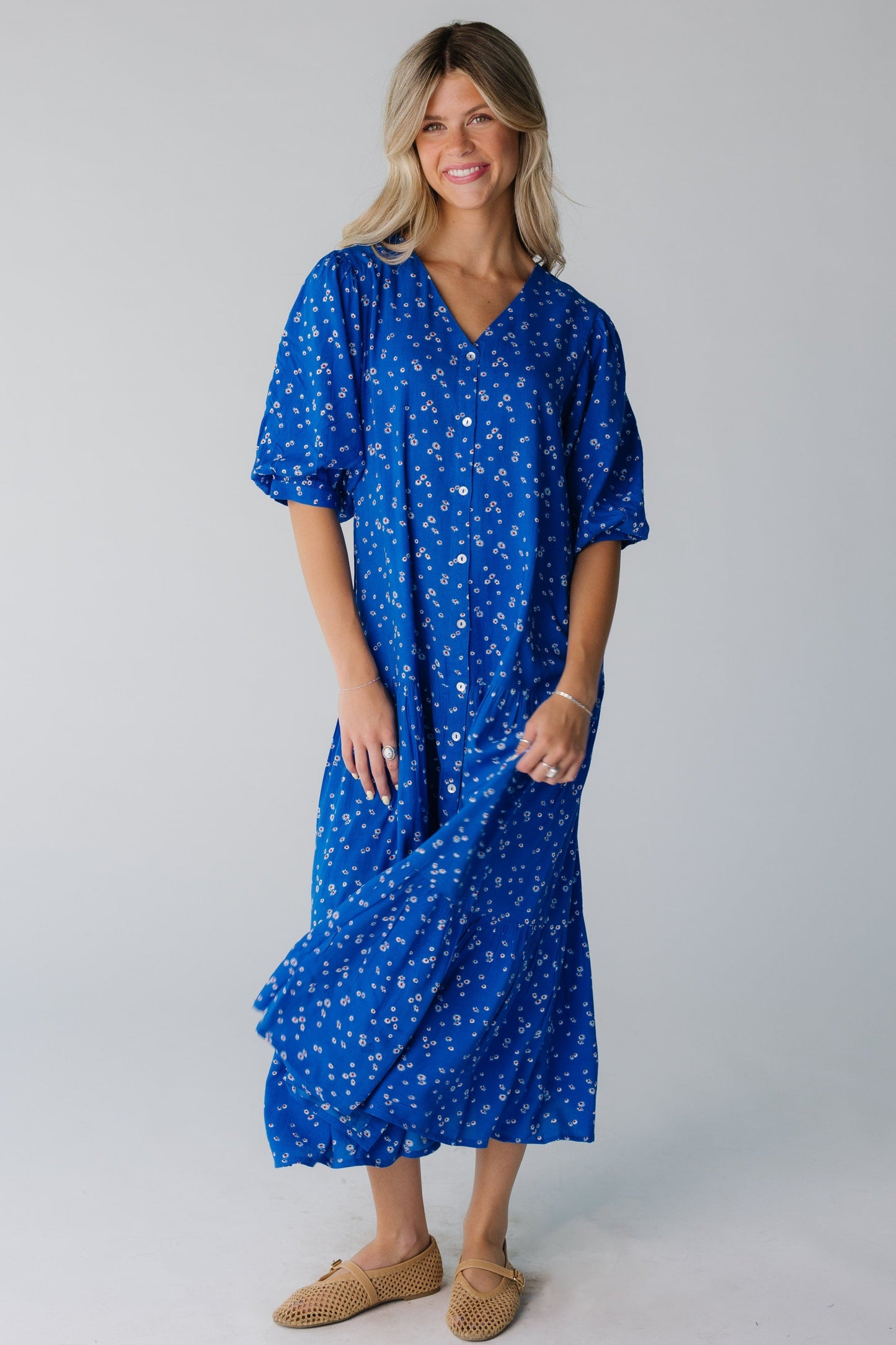 Citrus Picnic Dress WOMEN'S DRESS Citrus Blue XS