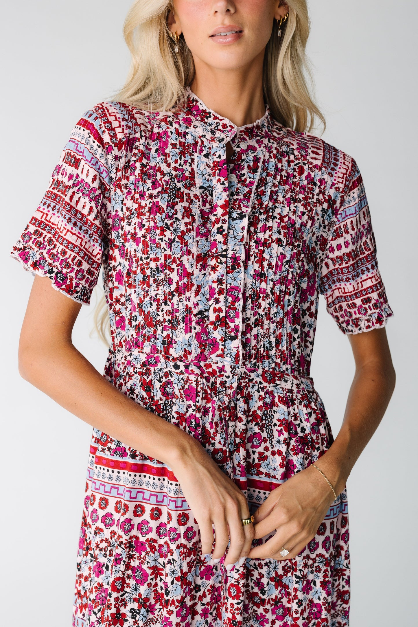 Citrus Pintuck Mix Print Dress WOMEN'S DRESS Citrus