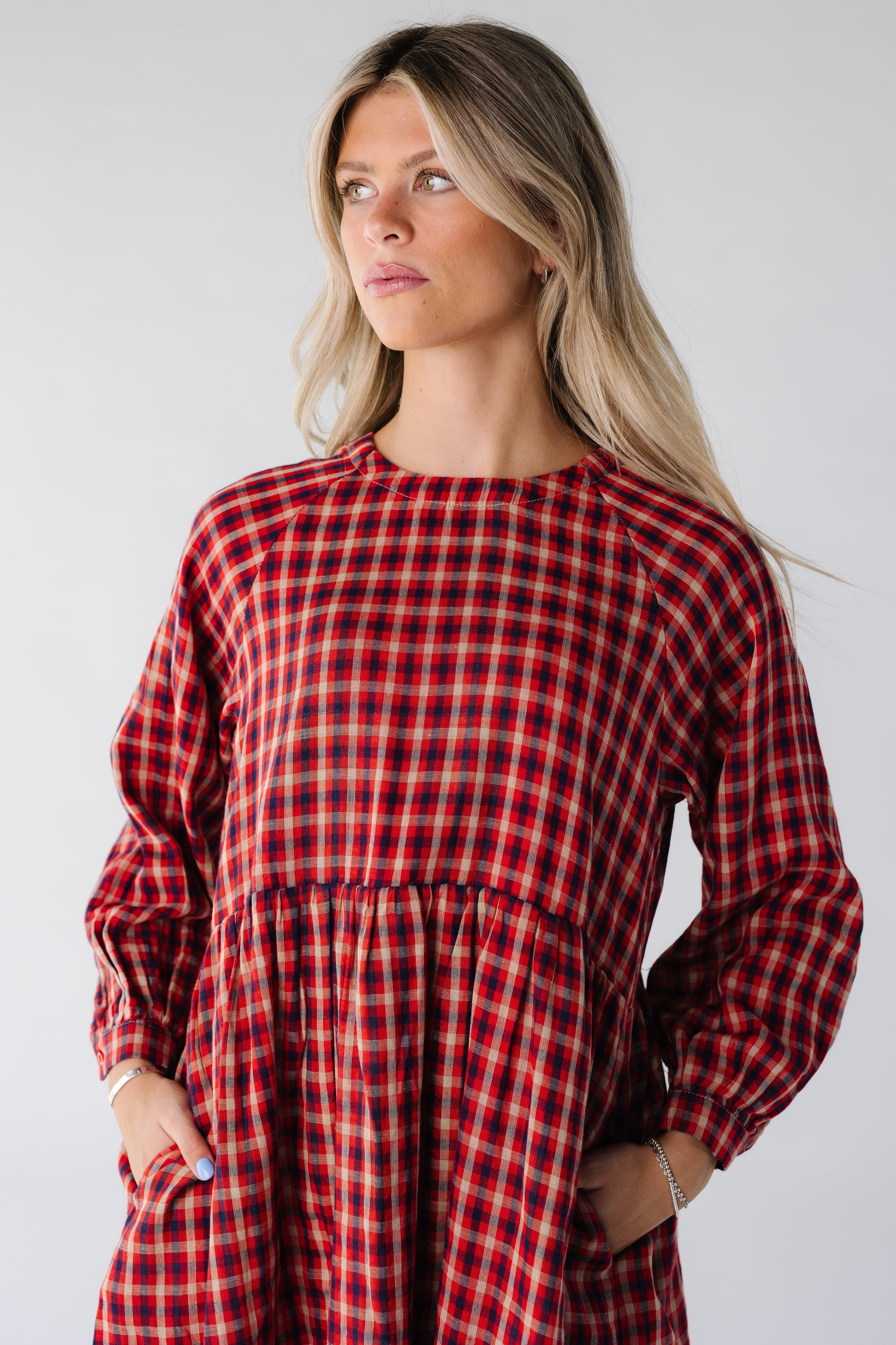 Brass & Roe Harper Plaid Dress WOMEN'S DRESS brass & roe