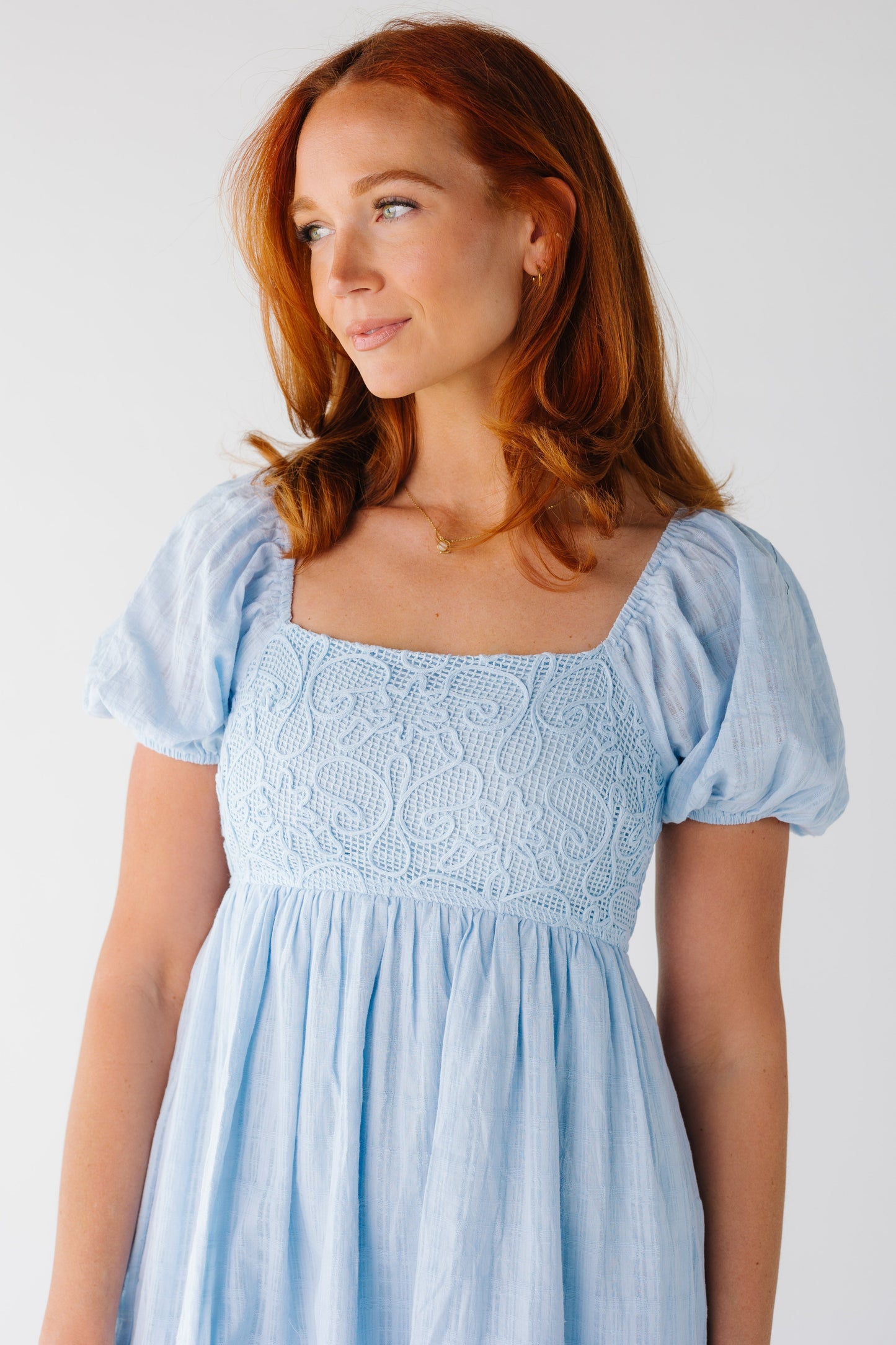 Smocked Back Crochet Mini Dress WOMEN'S DRESS In February
