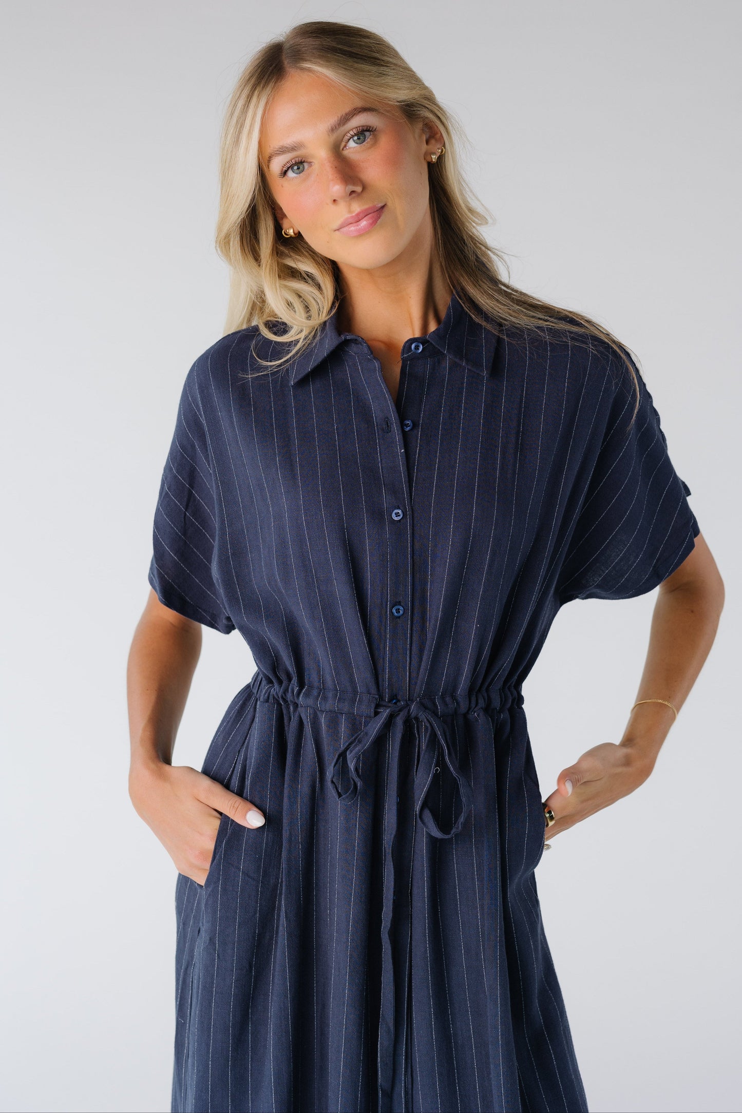 Brass & Roe Linen Tie Waist Dress WOMEN'S DRESS brass & roe