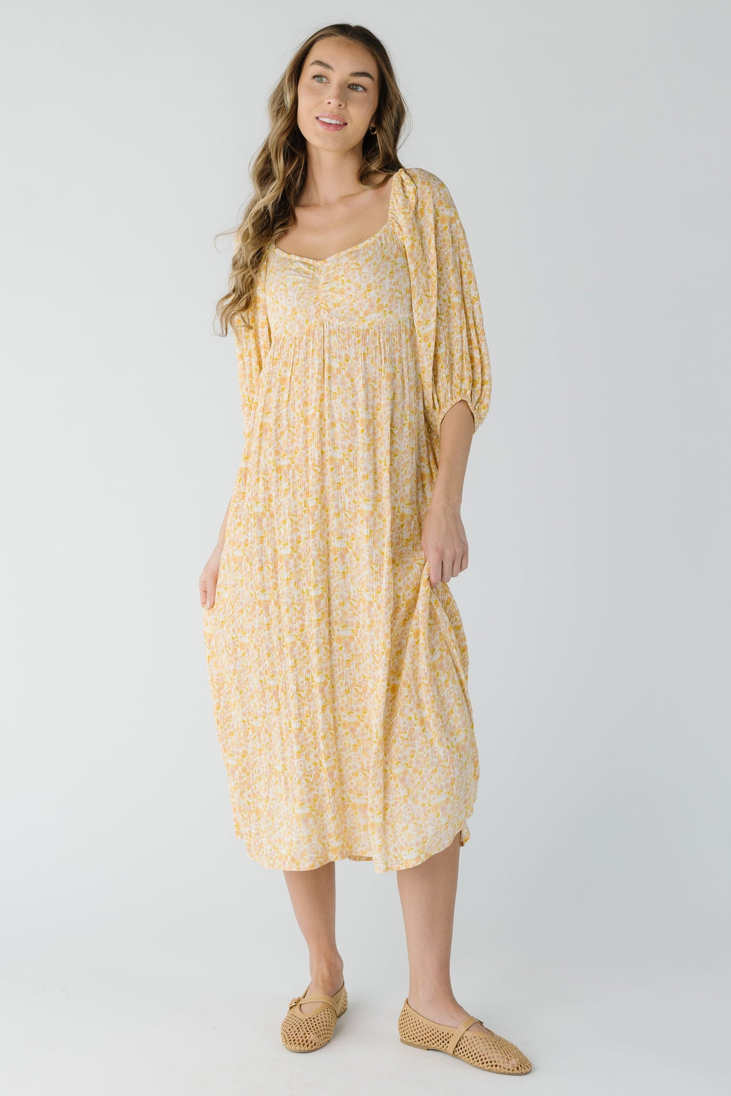 Crepe Print Dress WOMEN'S DRESS Citrus