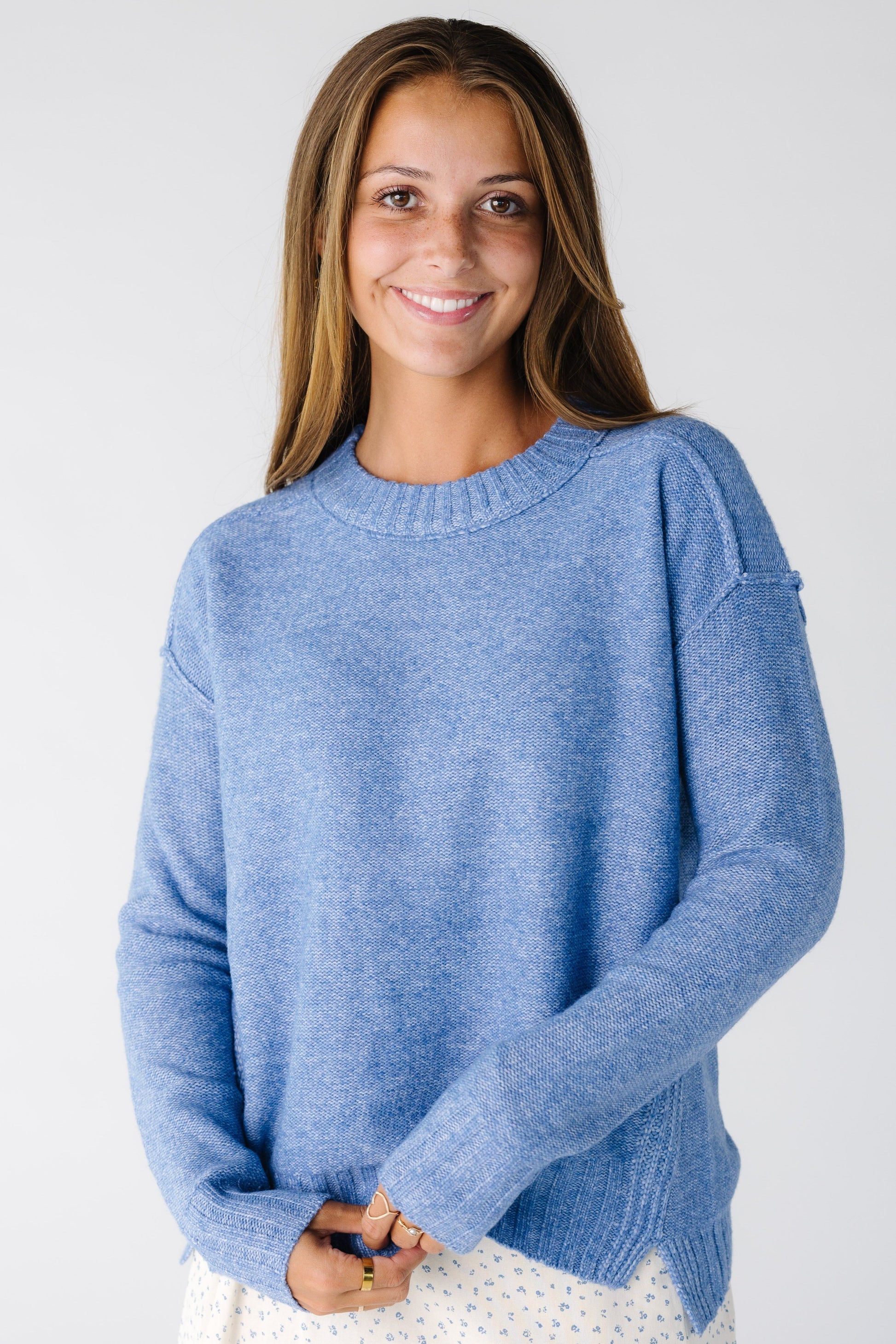 Crew Neck Pullover Sweater WOMEN'S SWEATERS staccato