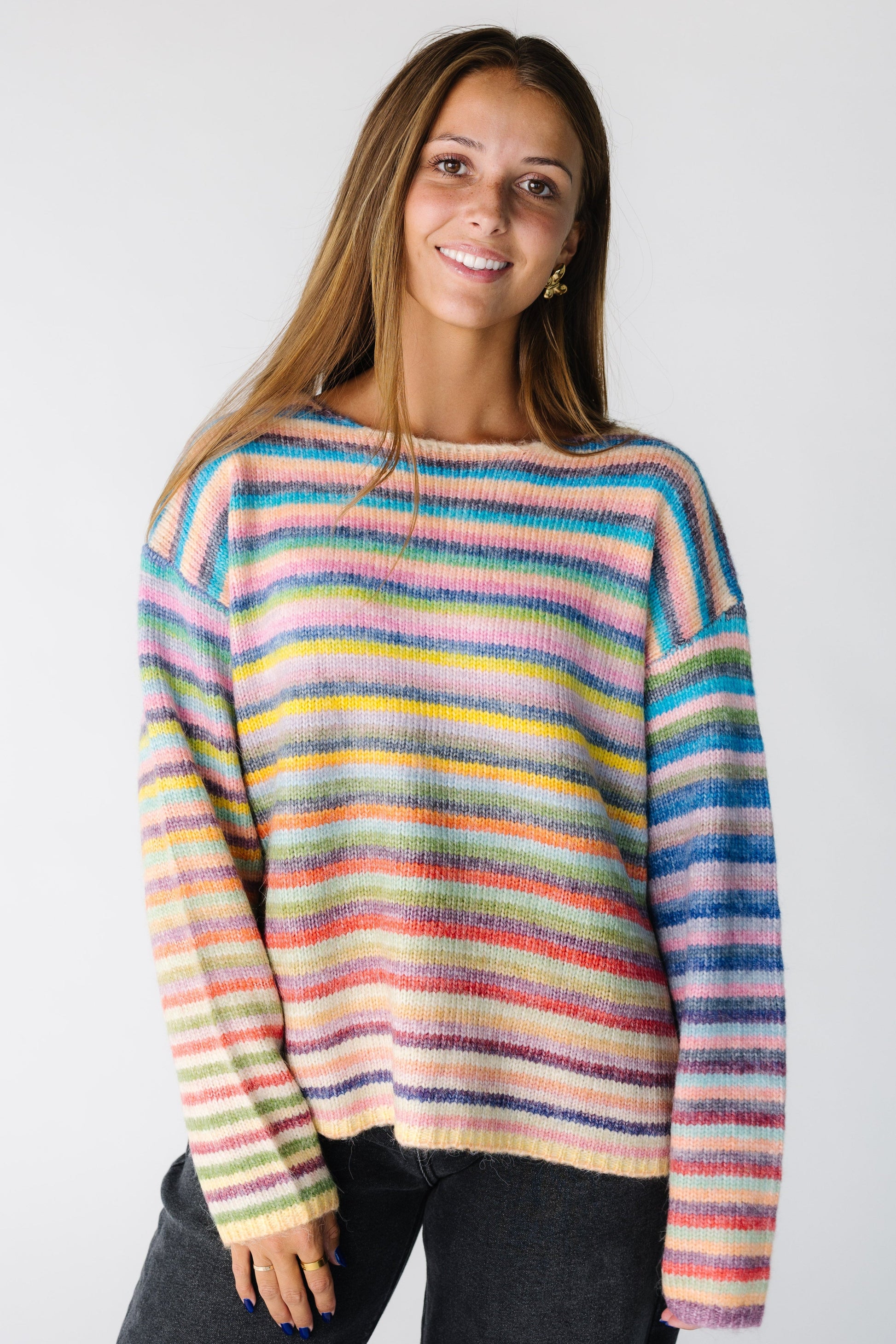 Dream On Striped Pullover Sweater (Each piece may vary by color) WOMEN'S SWEATERS Wishlist