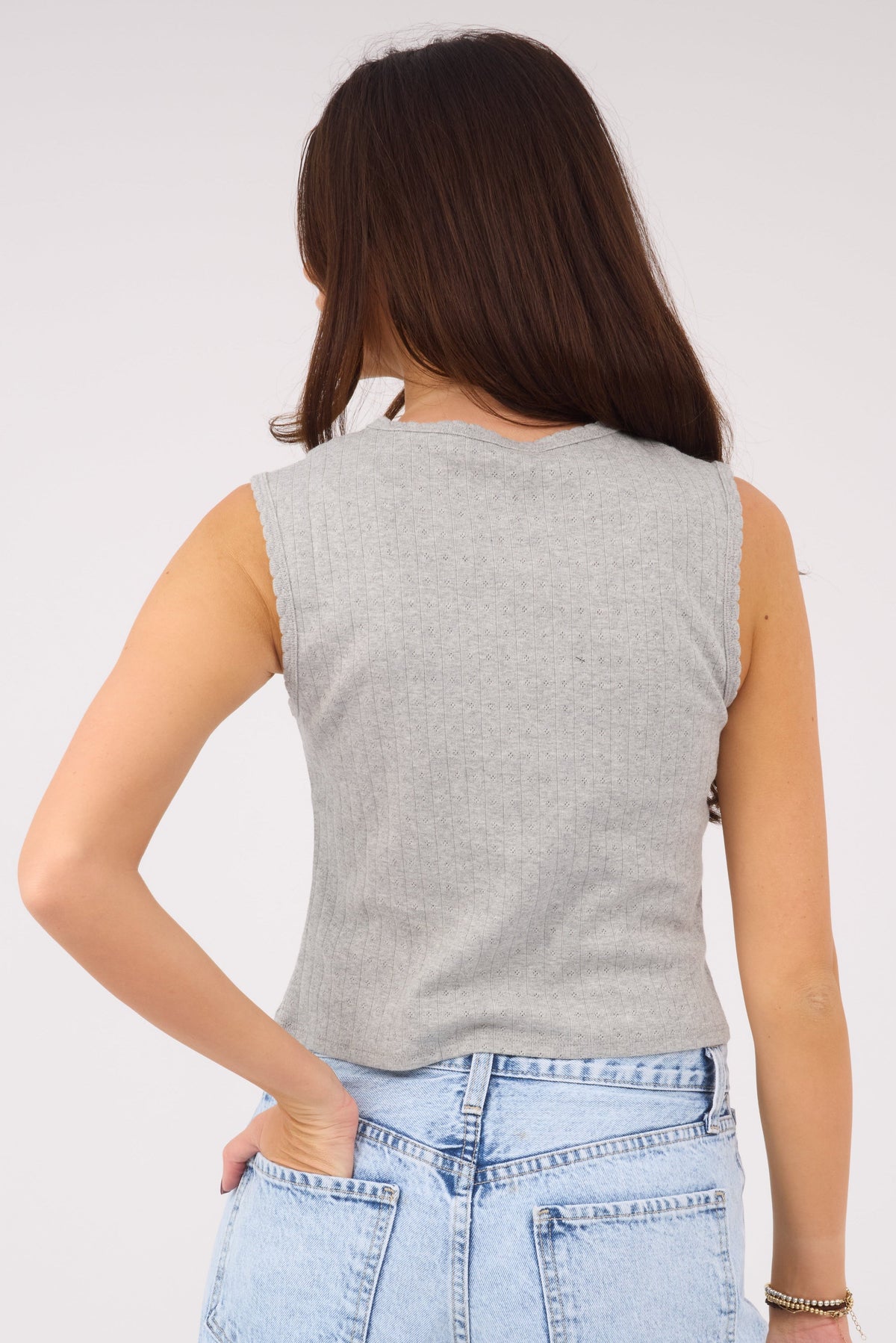 Soft Touch Pointelle Knit Tank WOMEN'S TANK TOP By Together