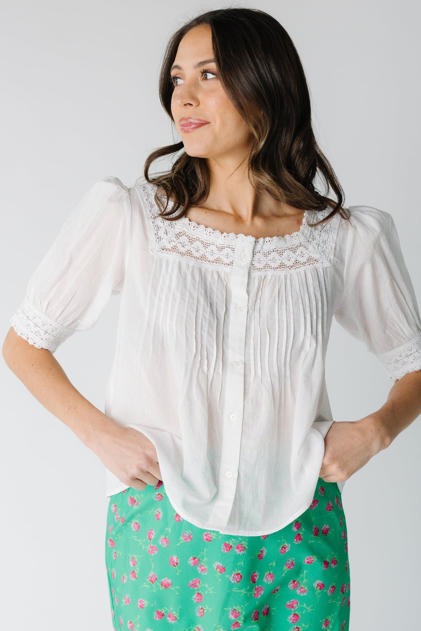 Citrus- Going Out Lace Top for women and teens in white